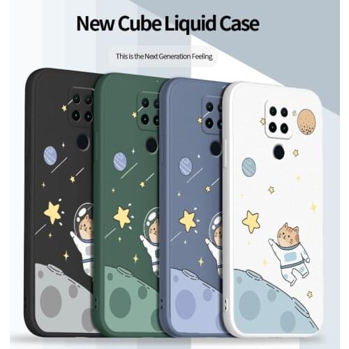 Rectangle Soft Pattern Phone Case For Redmi 10X4G 10X5G 10XPro 9 Redmi Note 9 8 8Pro 7 7Pro Redmi K30 K20 Liquid Silicone Cover