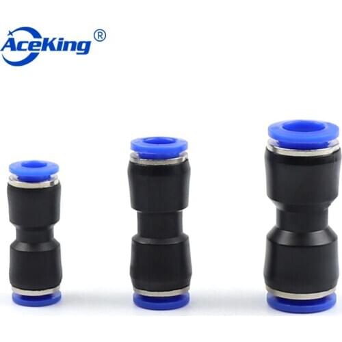 Pu connector equal diameter straight through pu4 pu6 pu8 pu10 pu12 pu14pu16 gas pipe quick connector