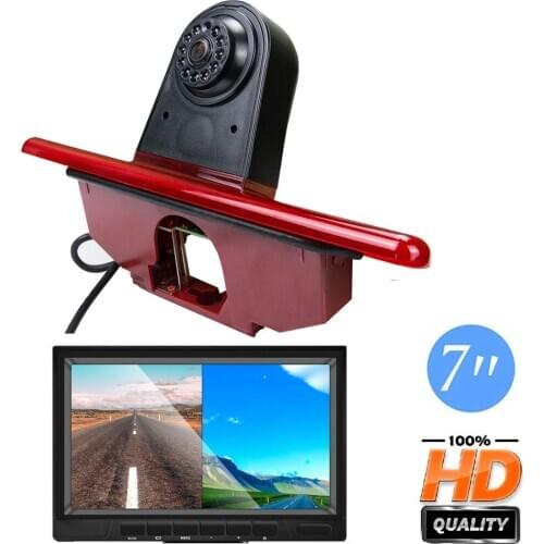 Misayaee E9 HD Car Rear View Parking Brake Light Camera for Peugeot Expert Citroen Dispatch Toyota Proace van + 7.0 Inch Display