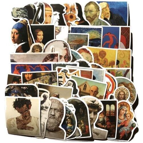 TD ZW 50Pcs/Lot World Famouspaint Waterproof Vsco Stickers for Laptop Skateboard Car Luggage Phone Book Wall Decal Sticker