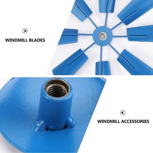 1pcs Decorative Windmill Iron Windmill Wind Spinner Winnower Decor Winnower Garden Wind Ornament for Park Garden Outdoor Yard