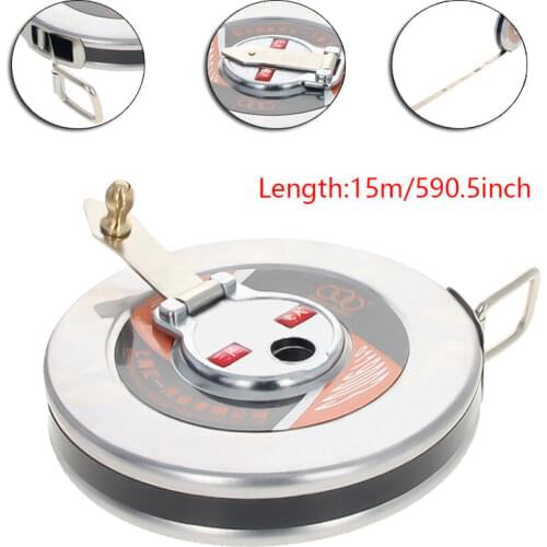 Woodworking 15m Double Sides Round Shaped Tape Measure Self Flexible Retractable Stainless Steel Ruler Measuring Tape Tools 1pcs