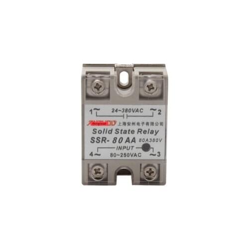 10PCS SSR-80AA Single-Phase Solid State Relay 80A AC control AC SSR80AA