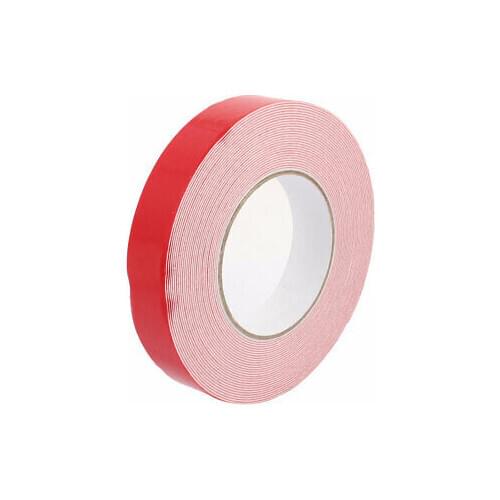25mm x 1mm White Double Sided Self Adhesive Sponge Foam Tape for Car 10M Length