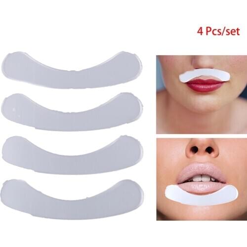 4 Pcs Silicone Lip Anti-Wrinkle Patches For Lip & Smile Wrinkles Stickers Pads
