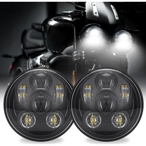 5.75" LED Motorcycle Headlight 5 3/4 Headlamp Black For Harley Sportster 1200 XL1200L Custom XL1200C 883 XL883 883L XL883R