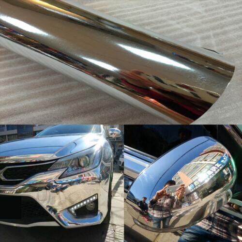 60cm*1m/2m/3m/4m Newest High stretchable mirror silver Chrome Mirror flexible Vinyl Wrap Sheet Roll Film Car Sticker Decal Sheet