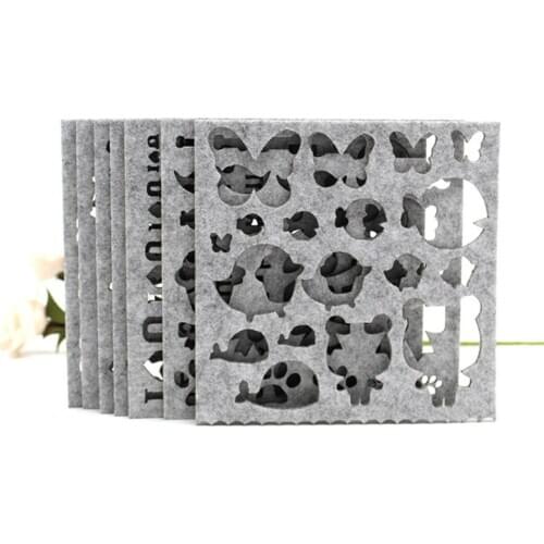7pcs Wool Felt Mold Needle Felting DIY Craft Stencil Applique Handicraft Shaping 5
