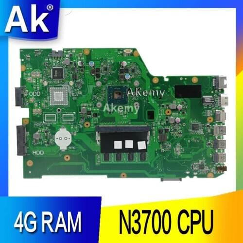 AK X751SA Laptop motherboard N3700 CPU 4GB For Asus X751S X751SJ X751SV Test mainboard X751SA motherboard test 100% ok