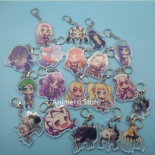 Anime So I'm a Spider So What Keychain Figure Kumoko Sophia Keren Feirune Ariel Acrylic Keyring Bag Pendant for Gift