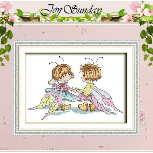 Butterfly Fairy couple patterns Counted Cross Stitch 11CT 14CT Cross Stitch Set Wholesale Cross-stitch Kit Embroidery Needlework