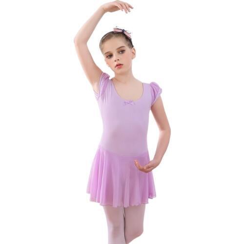 Girls Ballet Dress Gymnastics Leotard No Sleeve Skirted Ballet Clothing Dance Wear With Chiffon Skirts Girls Ballet Dance Dress