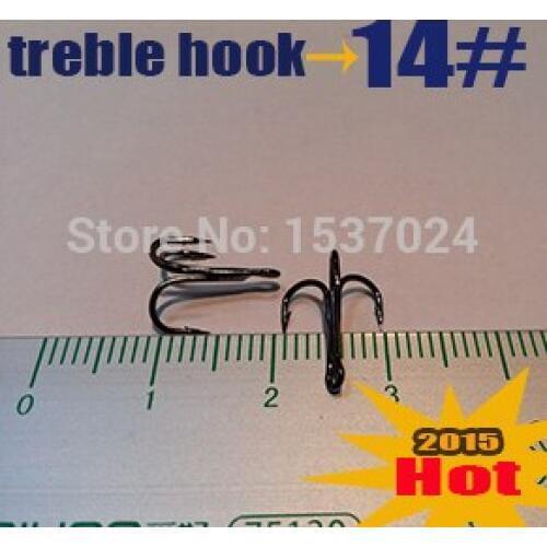 Free shipping fishing hoook treble hook for fishing size:14# quantily 500pcs/lot High quality fishing treble hooks