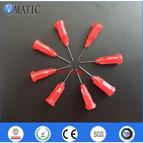 Free Shipping Best Selling Plastic Syringe Needle Tip 100Pcs 25G Red 0.5'' 1/2 Inch Length Glue Dispensing Needle Tips Nozzle