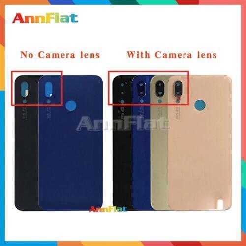 10Pcs/lot For Huawei P20 Lite Nova 3E Back Housing Battery Cover Door Rear Cover Glass with Adhesive