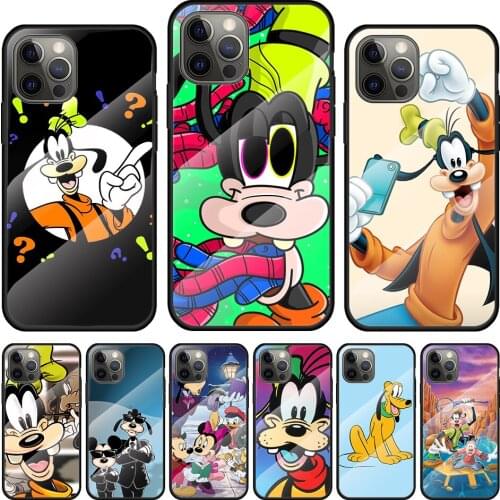Disney Goofy Dog Tempered Glass Cover For Apple IPhone 12 Mini 11 Pro XS MAX XR X 8 7 6S 6 Plus Phone Case Coque