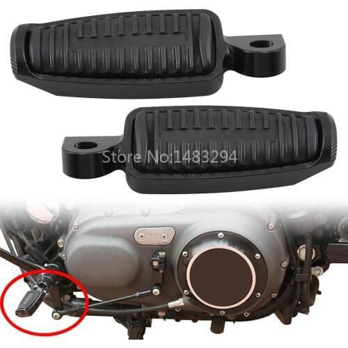 Motorcycle Footrest Black 45 Degree Mount Footpegs For Harley Sportster XL 883 XL1200 V-Rod Night Rod Low Hugger