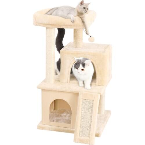 Wholesale Domestic Delivery Cat Toys Swinging The Ball Furniture&Scratchers Cat Tree House Scratch Toy For Pet Kitten Jumping