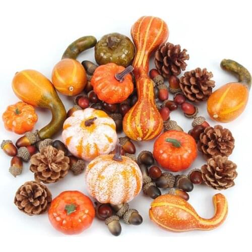 Halloween Artificial Pumpkin Set Simulation Vegetable Christmas Party Decoration Christmas Plant Props DIY Decoration