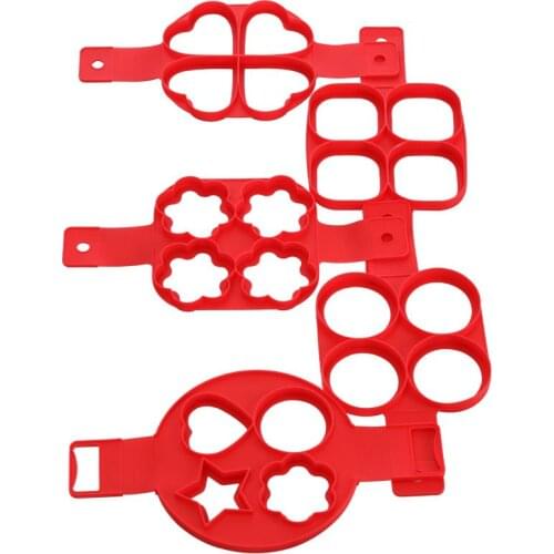 Egg Pancake Ring Nonstick Pancake Maker Mold Silicone Egg Cooker fried egg shaper Omelet Moulds for Kitchen Baking Accessories