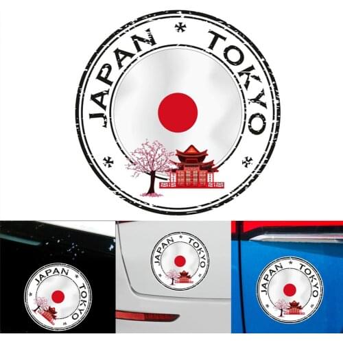 Creative Japan Tokyo Round Funny Motorcycle Helmet Car Sticker Car Rear Sticker Japan Tokyo Round Sticker Helmet Decal