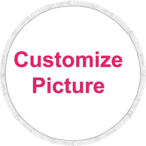 Customize Dropshipping Printed Round Beach Towel For Adult Yoga Mats Leaves Microfiber With Tassels 150cm