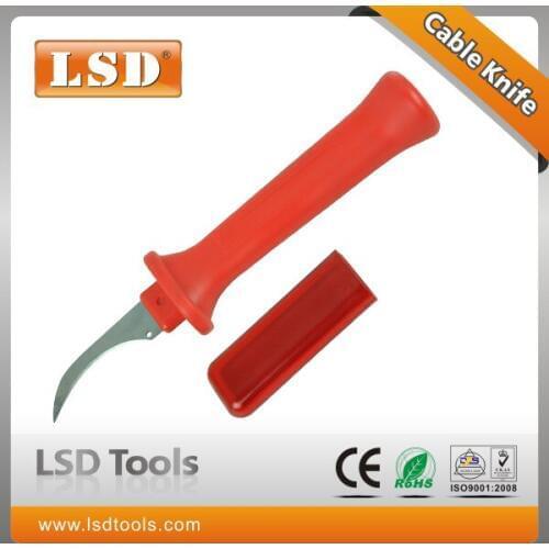 LS-56 electrician knife with fixed hook blade and protective cap cable tool knives for stripping cables