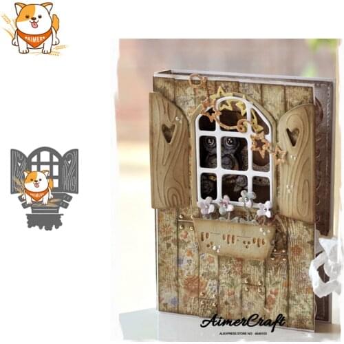 Window And Flower Metal Cutting Dies Scrapbooking Stencil For DIY Paper Card Decorative Embossing Die Cut Craft Dies New 2019