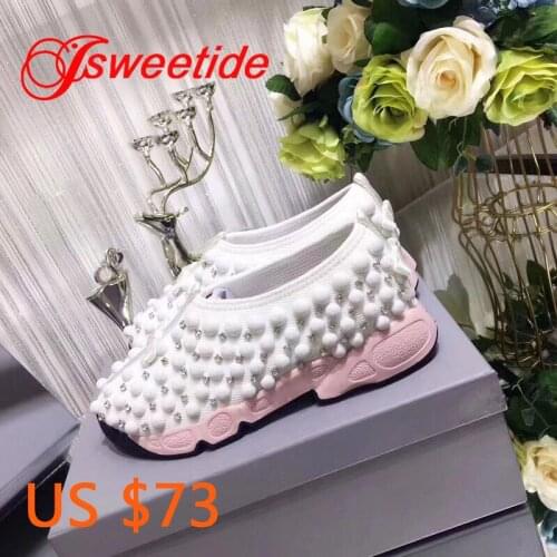 Fashion Flat Platform Korean Women Shoes Spring Fashion Crystal Brand High Quality Casual Shoes Outdoor Comfortable Women Shoes