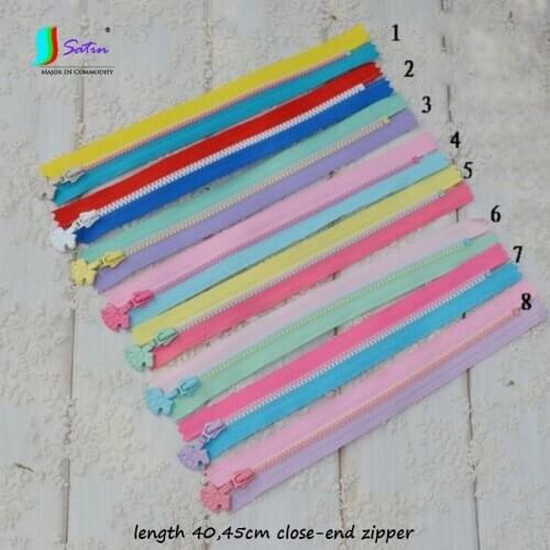 Cartoon Style 40cm 45cm Gradient Candy Color Home Diy Baby Clothes Sew Horse Head Colorful 3# Resin Close-end Zipper A0665L