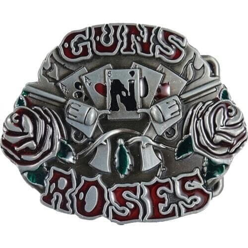 Mens' Belt Buckle Fashion Poker Rose Belt Buckle for Men Western Cowboy Cowgirl Jeans Accessories Suitable for 40mm Width Belts