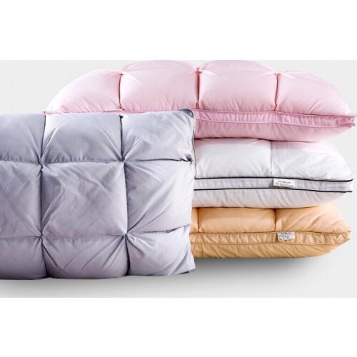 Goose / Duck Down Bedding Pillow White / Blue / Pink / Gold Soft Cotton Cover Style French Bread Sleeping Form Pillow Stuffed