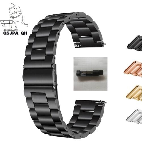 18mm 22mm 20mm 24mm Stainless Steel Watch Band Strap For SAMSUNG Galaxy Watch 42 46mm GEAR S3 Active2 Classic for galaxy watch 3