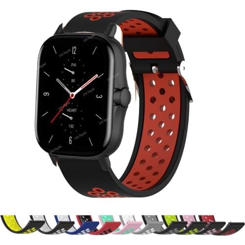 Amazfit GTS Strap 20mm Silicone Smart Watch Replacement Two-color Bracelet Watchband For Huami Amazfit GTS 2 2E GTS2 Mini Correa