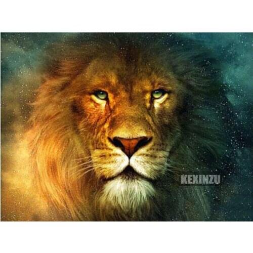 Needlework 3d Diy Diamond Painting Golden lion Cross Stitch Embroidery 5d Square Illustration Full Rhinestone Mosaic