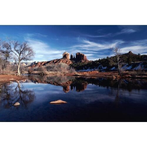 Modern cotton canvas printed painting , picture from a Picturesque landscape photo with blue sky, home decor art free shipping