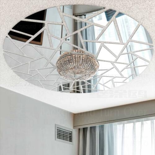 Oriental Grillwork Ring Round Flower Ceiling Home For Decor Bathroom Glowing Wallpaper Household Mirror Wall Stickers R012