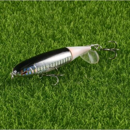 1pcs Quality Whopper Plopper 100mm/13.2g Top Water Popper Fishing Lure Hard Bait Wobblers Rotating Soft Tail Fishing Tackle