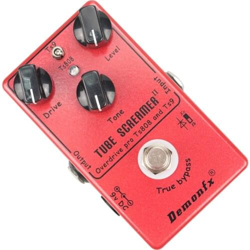 Demonfx High Quality TS9 and TS808 V2.0RedTube Screamer V2.0 Overdrive Pro Vintage Guitar Effect Pedal Upgraded version