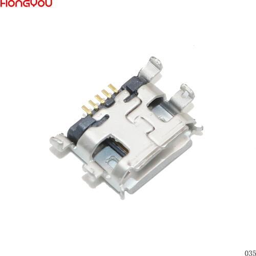 100PCS/Lot Micro USB 5Pin B Type Female Charge Connector For Mobile Phone Micro USB 5 pin Charging Connector Port Jack Socket
