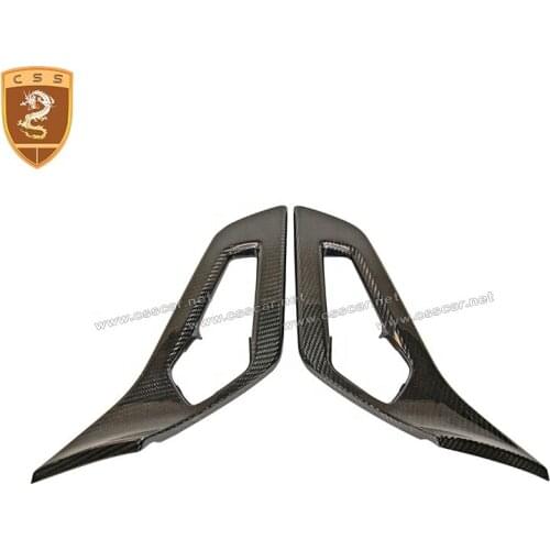 100% Carbon Fiber Lp700 Inner Door Pull Handle Panel Cover Set Trim For Lambor Aventador