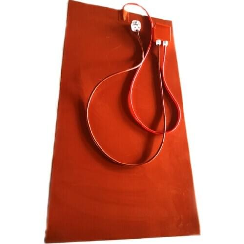 110V 1750W 500*1000*1.5mm Silicone Rubber Heater for machine digital thermostat on wire 3000mm lead wire