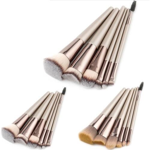 6pcs Makeup Brushes Set Champagne Foundation Powder Blush Eyeshadow Make Up Brush Cosmetics Beauty Tool Kit