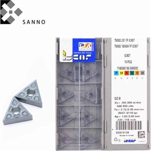 Free Shipping 50Pcs/Lots TNMG160404-TF IC907 / TNMG160408-TF IC907 CNC Carbide Turning Inserts Lathe Cutting Tool Blades