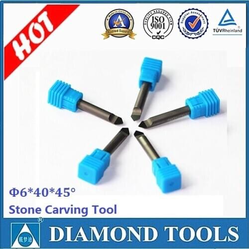 Free shipping cost 45 degree PCD carving tools for marble gravestone tombstone carving tools
