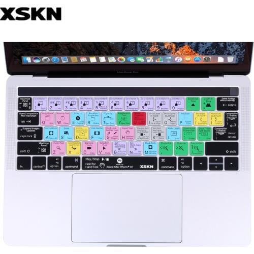 XSKN Adobe After Effects Keyboard Skin Cover Film for Old Touch Bar MacBook Pro 13 15 Inch A1706 A1989 A1707 A1990