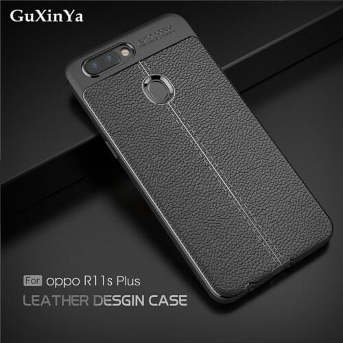 For Oppo R11S Plus Cases Cover Luxury Leather ShockProof TPU Back Case For Oppo R11S Plus Phone Fundas R11S Plus Coque 6.43"