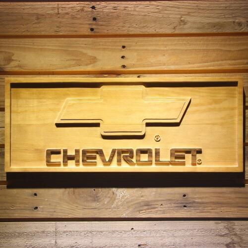 Chevrolet Beer 3D Wooden Bar Signs