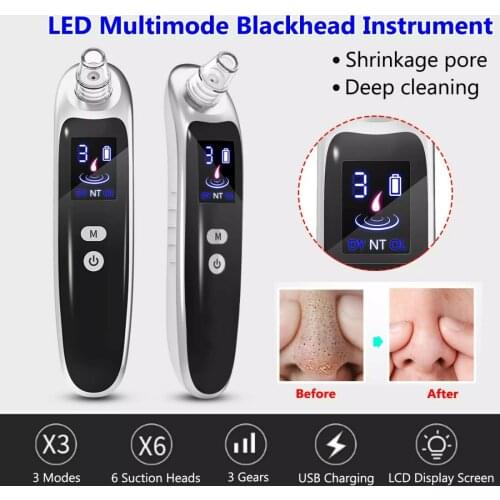 Electric Blackhead Remover Pore Vacuum Cleaner Face Deep Cleansing Nose Suck Out Black Head Acne Pimple Skin Care Beauty Tools