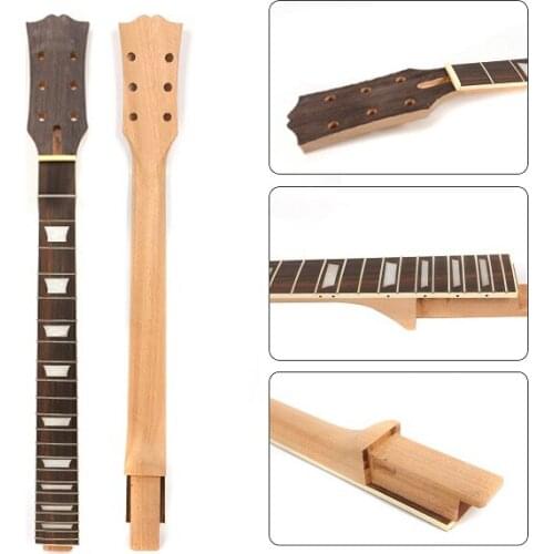 22fret 24.75inch Electric Guitar Neck Mahogany Rosewood Fretboard Unfinished #L12